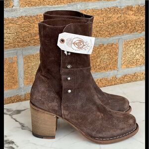 Fiorentini + Baker Beth Boot in Brown Suede 5.5